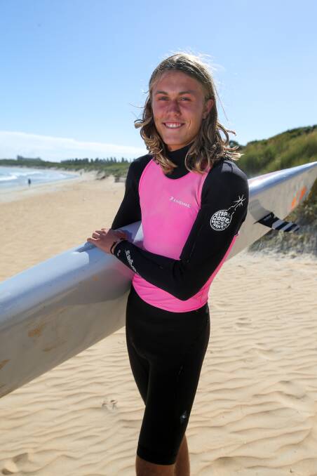 MAKING WAVES: Warrnambool Surf Lifesaving member Conor Cook, 15, made the under 15 boys board final at the Australian championships. Picture: Rob Gunstone