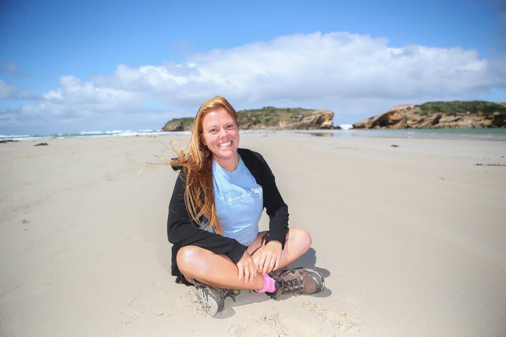 Taking flight: Warrnambool-based scientist Melanie Wells is heading to Macquarie Island for a year to research sea birds, her passion. Picture: Amy Paton