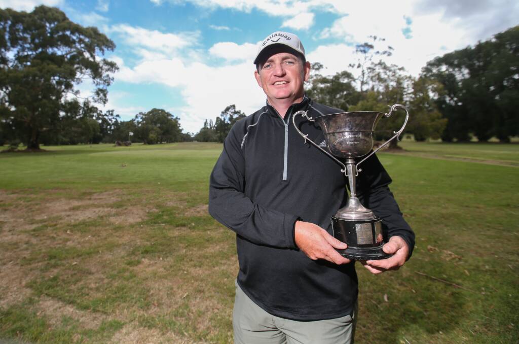 ON A ROLL: Phil Beasley is striving to secure his seventh Terang Golf Club Championship A grade title on Saturday, leading by 28 shots. 