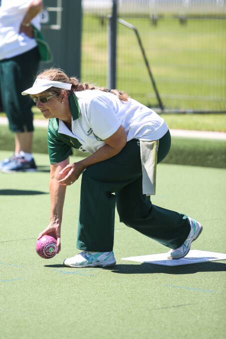 GRAND FINAL-BOUND: City Memorial Gold player Moira Cooknell releases her shot during Tuesday's pennant second semi-final win over Koroit Orange.
