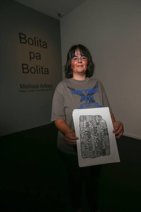 Culture: Portland artist Melissa Aitkin is hosting her first exhibition at the Warrnambool Art Gallery thanks to winning the Peter Lucas Award. Picture: Amy Paton.