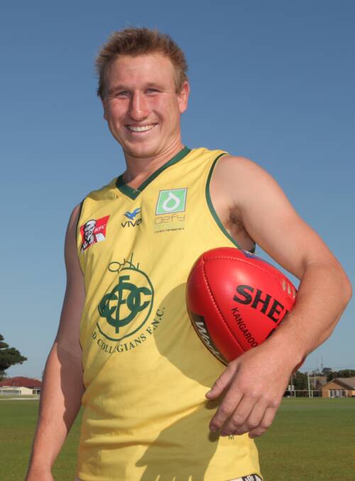 MIDFIELD DEPTH: Old Collegians recruit Bodie Hibberson from the Ovens and Murray league. Picture: Susie Giese
