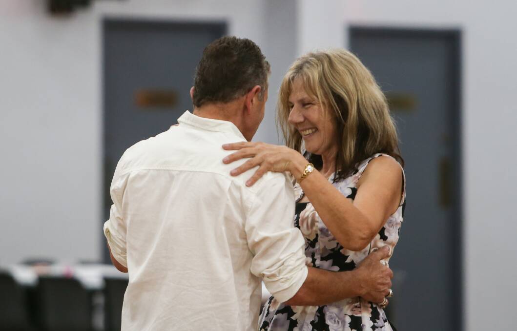 FUN: Dance couple Louise Gilbert and Peter Milih, from Mount Gambier, were the first to swing their way around the dance floor at Friday's rock and roll dance. 