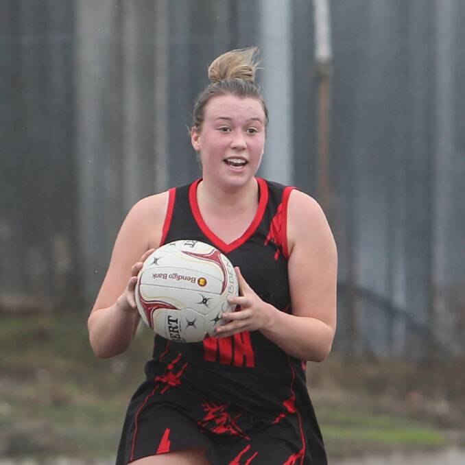 MINI MILESTONE: Cobden netballer Sophie Blain, 17, has raced to 50 A grade matches after debuting as a 14-year-old. Picture: Amy Paton
