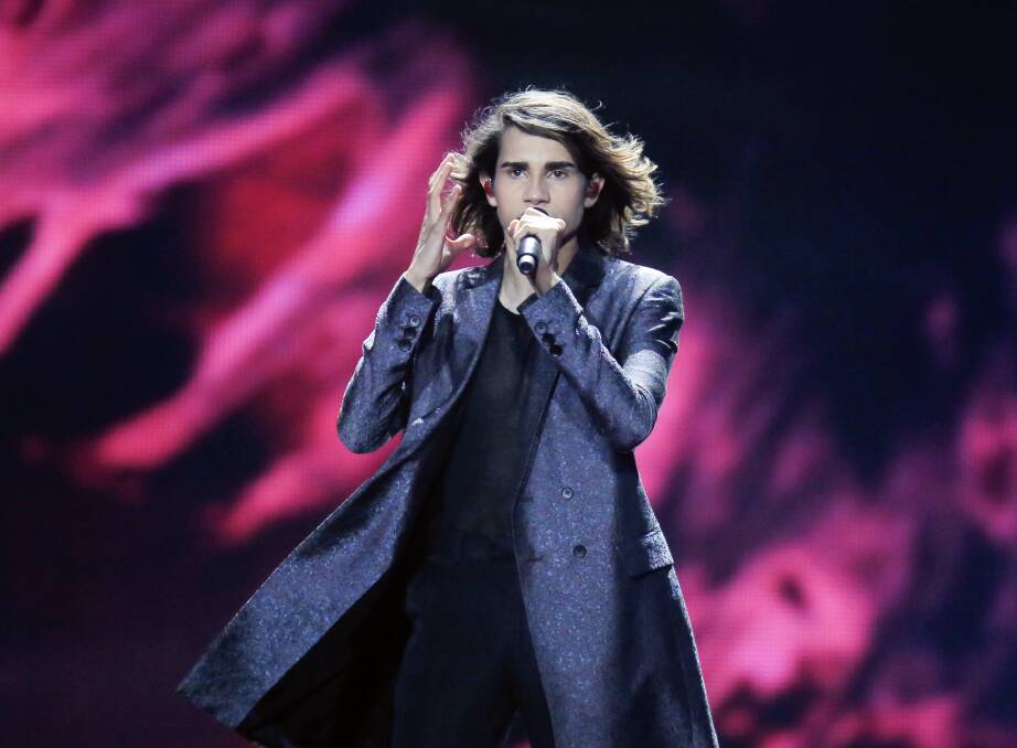 Celebrations: Australia's Isaiah Firebrace, who recently returned from Eurovision in the Ukraine, is performing in Portland on Friday as part of NAIDOC Week. Picture: AP