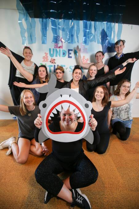 IN DEEP WATER: Warrnambool Deakin University students who will form part of the cast for The Little Mermaid stage production. The show will be open to memebrs of the public. Picture: Amy Paton