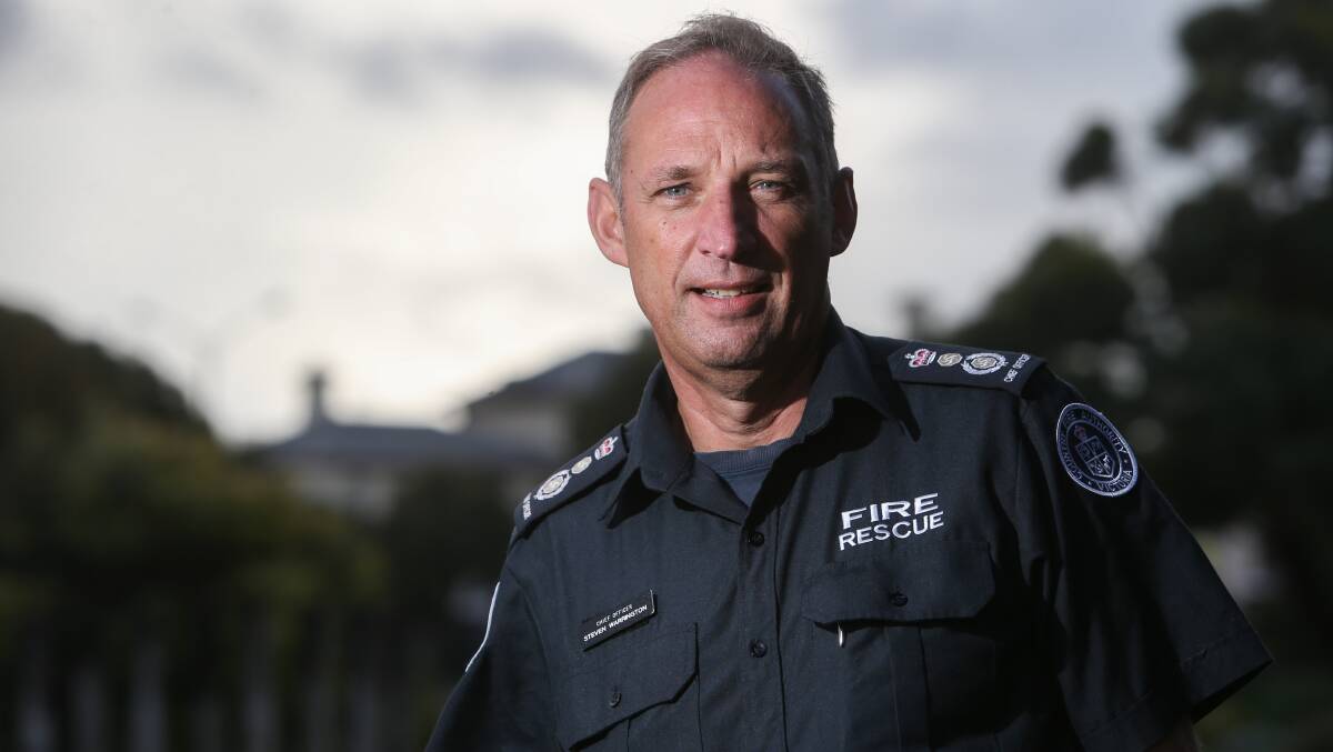 Spreading the message: CFA chief officer Steve Warrington visited stations across the south-west over the weekend to discuss the proposed fire services split. Picture: Amy Paton
