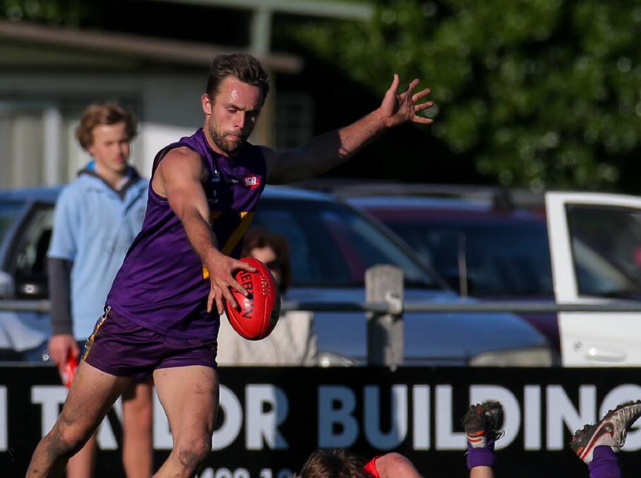 CONTRIBUTOR: Izaac Dwyer, pictured playing against South Warrnambool, was one of Port Fairy's best in Saturday's big win over Terang Mortlake. Picture: Rob Gunstone