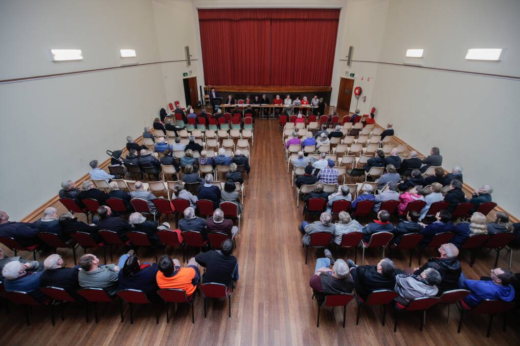 Support: A community meeting held at The Koroit Theatre on Tuesday night was the township's chance to voice concerns and frustrations with ANZ bosses. Picture: Amy Paton