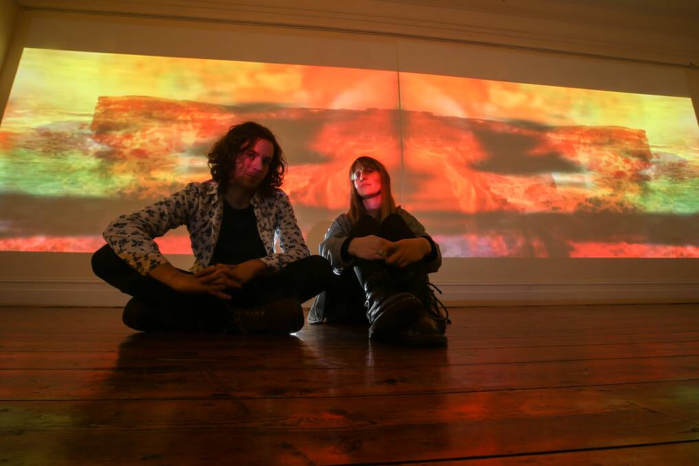Stephanie Peters and Troy Rainbow have collaborated on a new sound and video exhibition installed at The Artery. Picture: Amy Paton