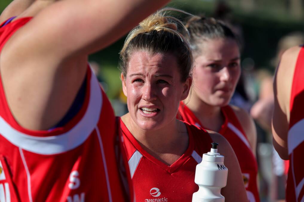 INJURED: South Warrnambool coach Mandy Van Rooy hurt her ankle during Saturday's win over Terang Mortlake.