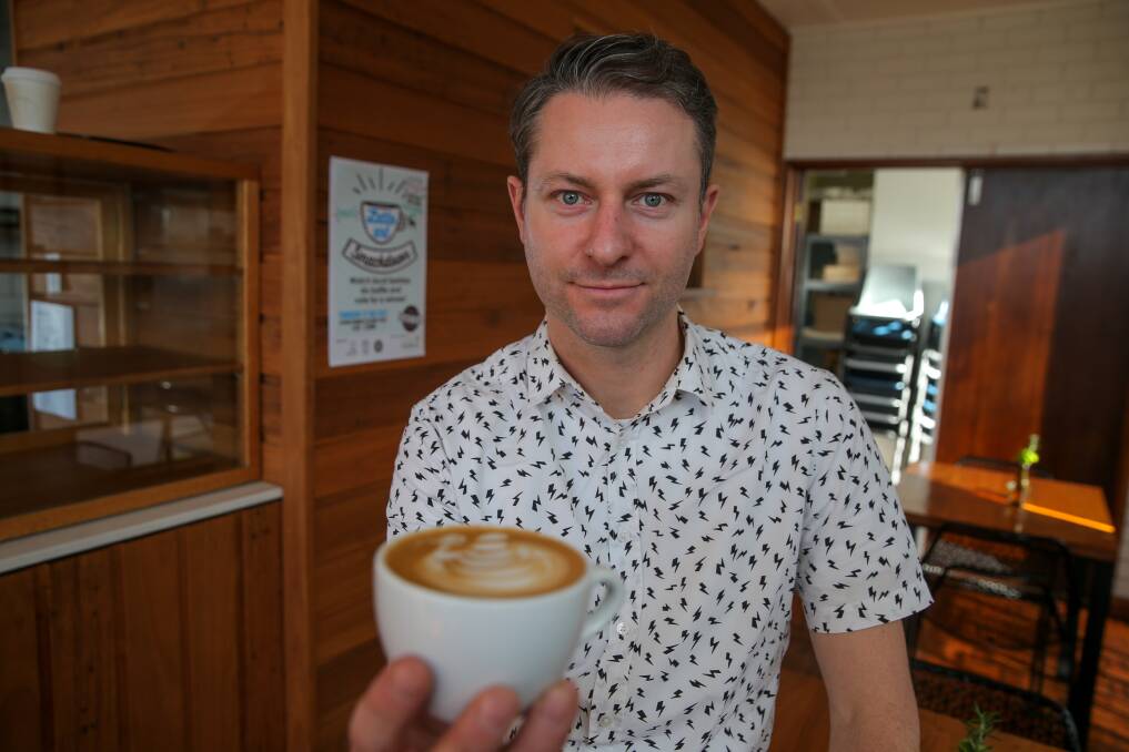 FROTHING: Rough Diamond cafe owner Henry Bird is organising the Latte Art Smackdown event, with funds raised going to Delta Dogs. Picture: Rob Gunstone