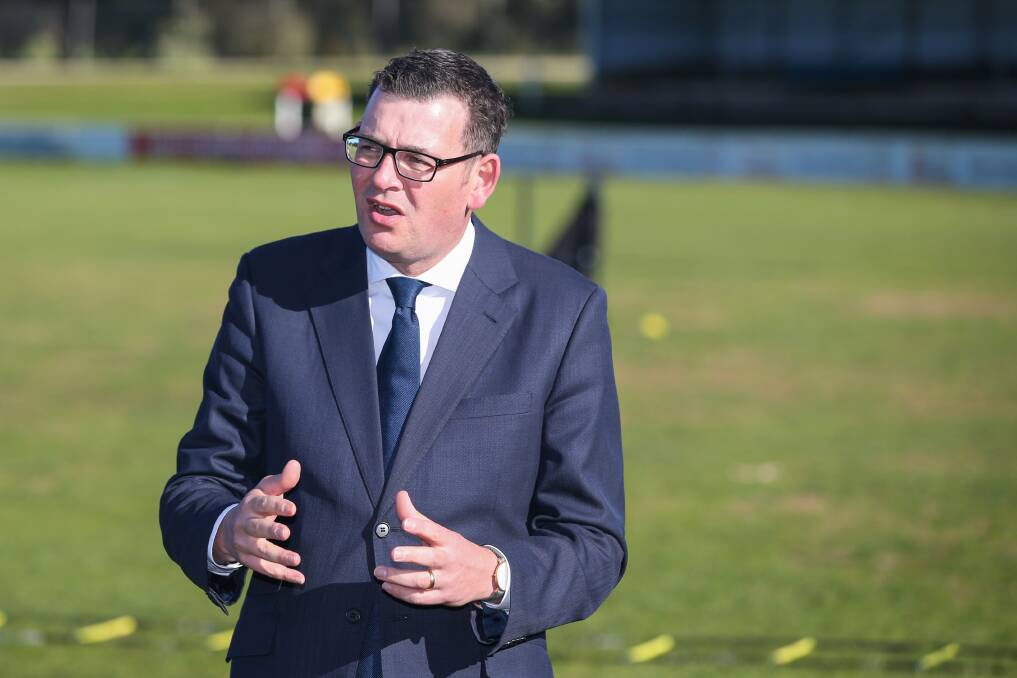 Premier of Victoria, Daniel Andrews, revealed members of a committee planning a Warrnambool Base Hospital upgrade when he was in Warrnambool on Friday. Picture: Morgan Hancock