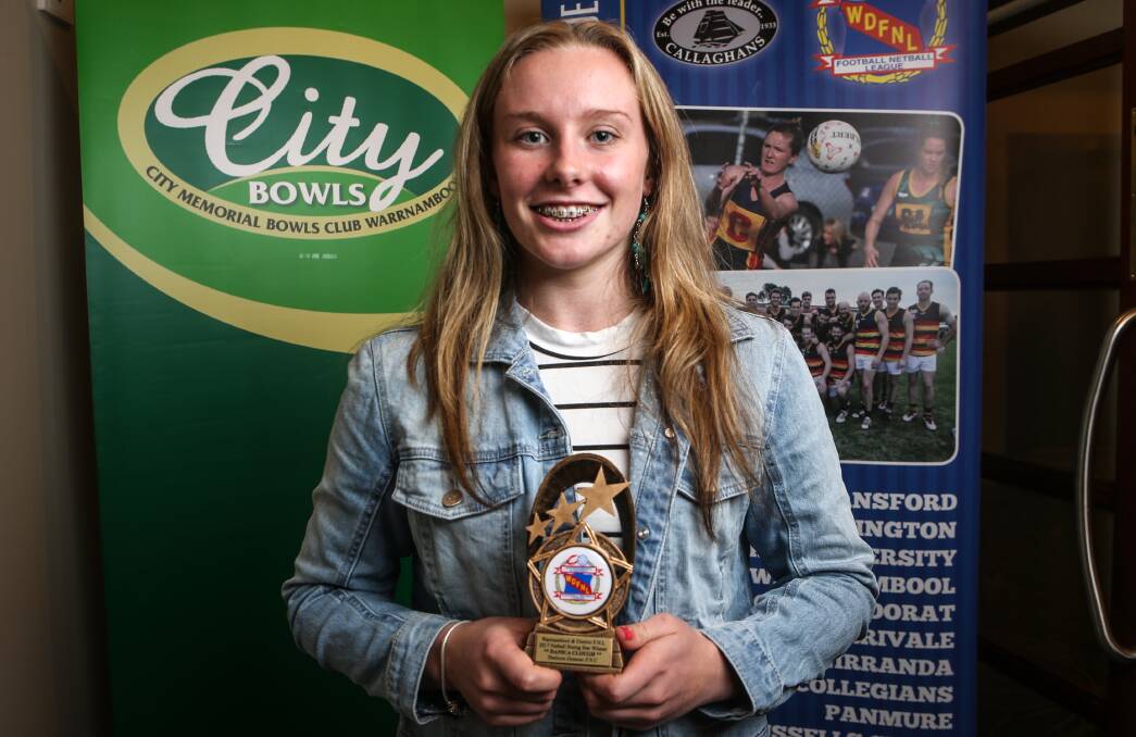 UP AND COMER: Warrnambool and District netball rising star and Timboon Demons player Danica Clough. She played both A grade and under 17.5s.