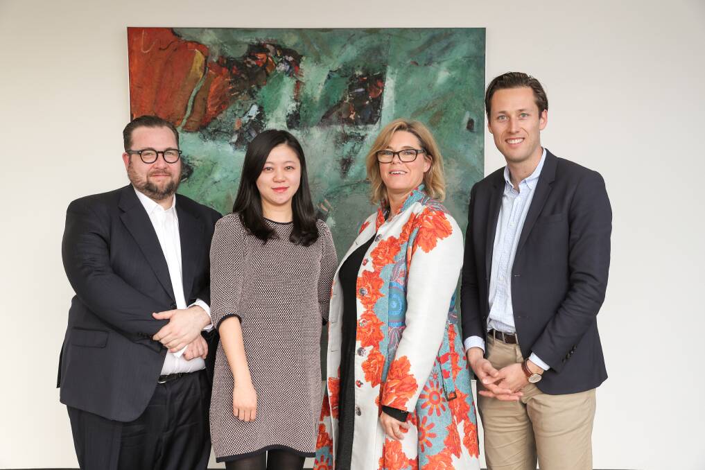 TOURISM OPPORTUNITIES ABOUND: Asialink Business presenters Nick Henderson and Xiaoyi Kong, Liz Price from Great Ocean Road Tourism, and Thomas Day, from Asialink Business. Picture: Rob Gunstone