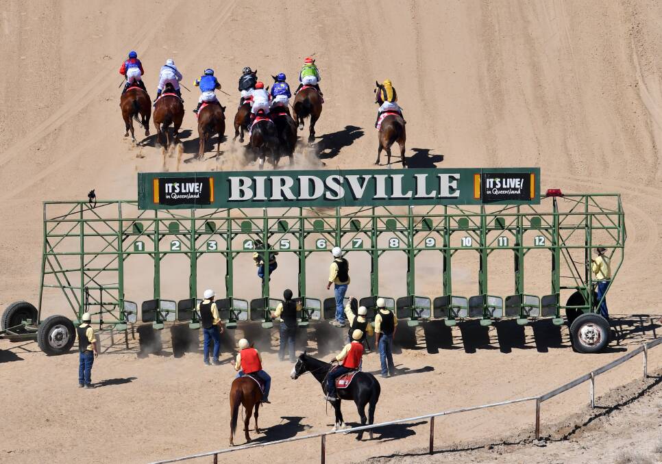 WELCOME TO THE OUTBACK: Birdsville's population of 115 swells to a crowd of more than 6000 over the race weekend. Pictures: AAP