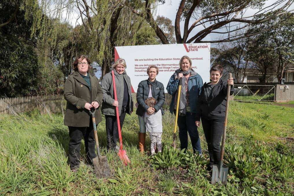 Working hard: Jo Taylor, Shirlene Ball, Georgina Block, with daughter Zoe Block, Kate Darmanin and Emily Reeves are part of a campaign called Every Child to push the Warrnambool SDS project. Picture: Christine Ansorge