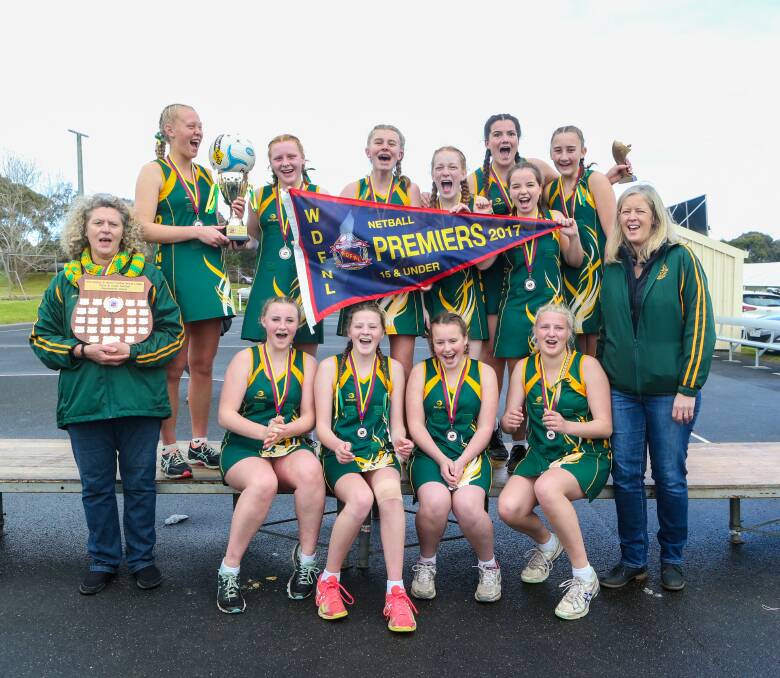 Warriors: WDFNL 2017 grand final 15 and under netball premiership team Old Collegians. Picture: Christine Ansorge