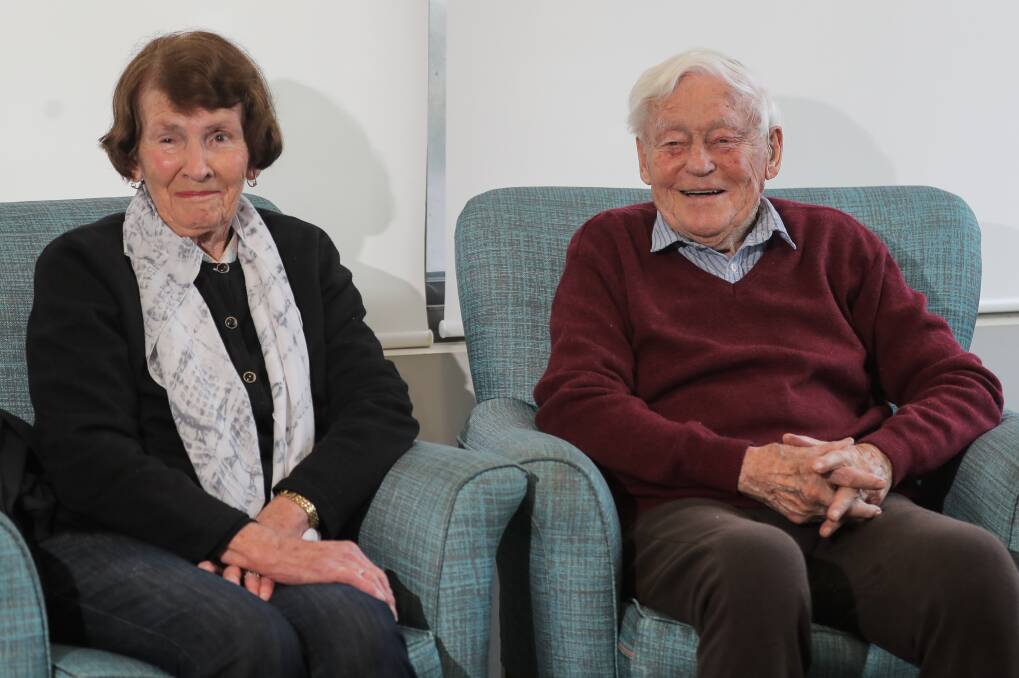 STICKING TOGETHER: Joan and Des Crowe are celebrating their 70th wedding anniversary. The couple raised a large family at Codrington before moving into Warrnambool. Picture: Morgan Hancock