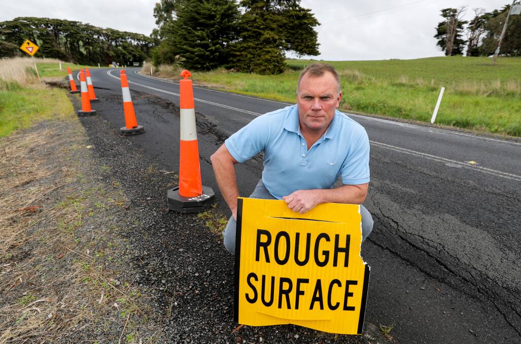 Shire councillor Simon Illingworth is concerned about the safety of our roads. Picture: Rob Gunstone