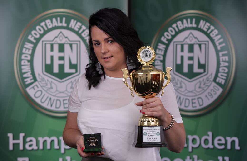 LEADING THE WAY: Port Fairy division three coach Naomi Harman won the grade's best and fairest award. Picture: Rob Gunstone