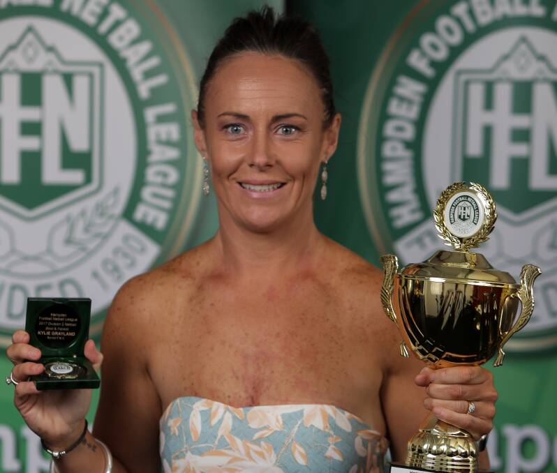 BEST OF THE BEST AGAIN: Koroit division two netballer Kylie Grayland won her sixth league best and fairest award. Picture: Rob Gunstone