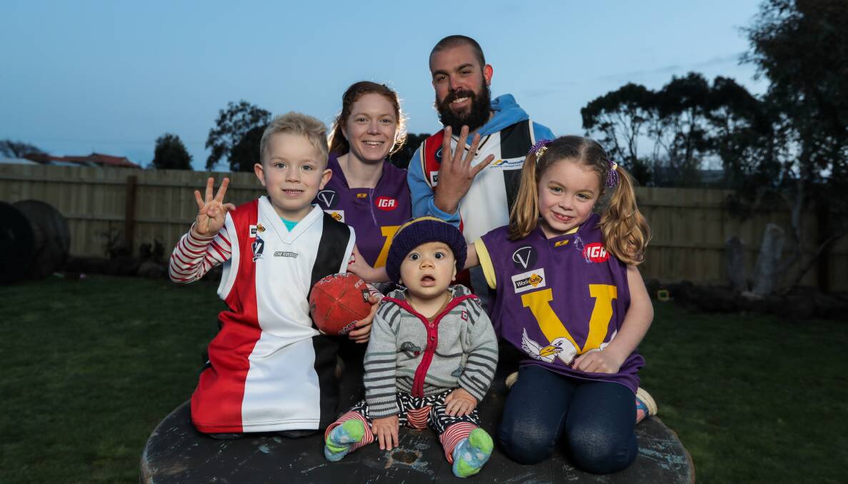 Family ties: Half of the Hamilton family are hoping Koroit make it four in a row on Saturday, while the other half is hoping to break a 59-year drought. Picture: Rob Gunstone