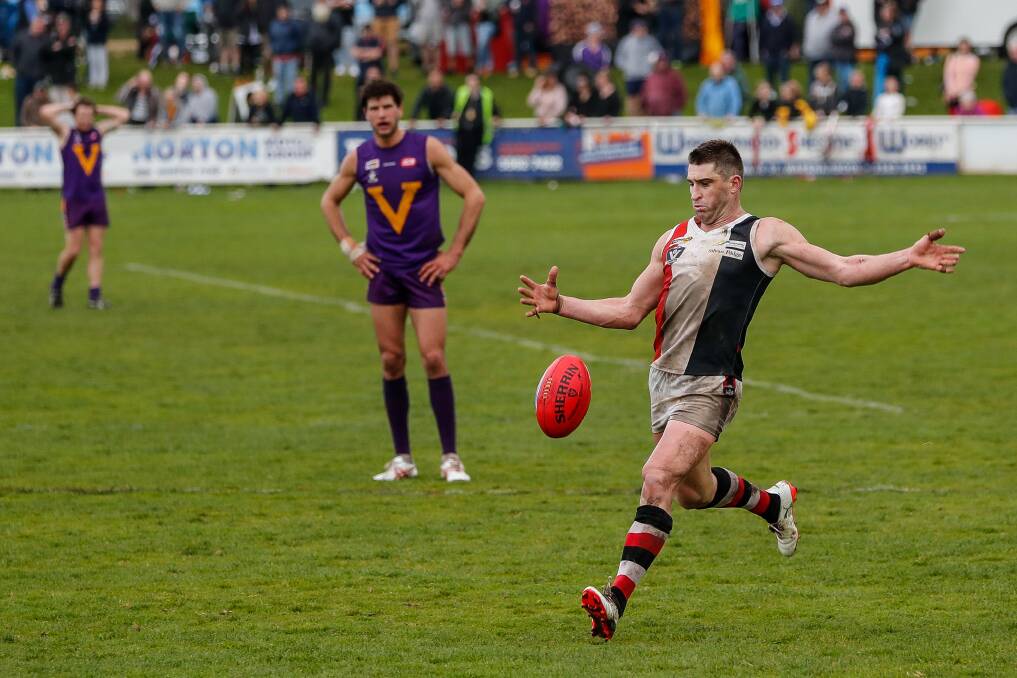 MATCH-WINNER: Koroit's Tim McIntyre kicked five goals in the 2017 Hampden league grand final, earning a best-on-ground medal for his efforts. Picture: Christine Ansorge