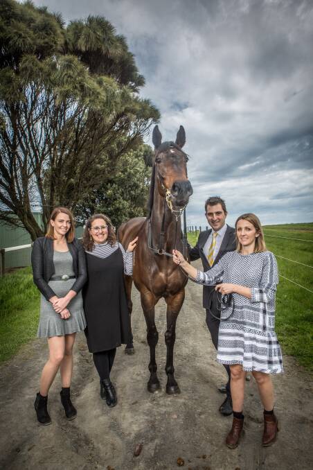 FUN: Aime Sandri, Alice Bongers, Steve Aberline and Angie Paspaliaris want people to join them at the Dunkeld Races. Picture: Christine Ansorge 