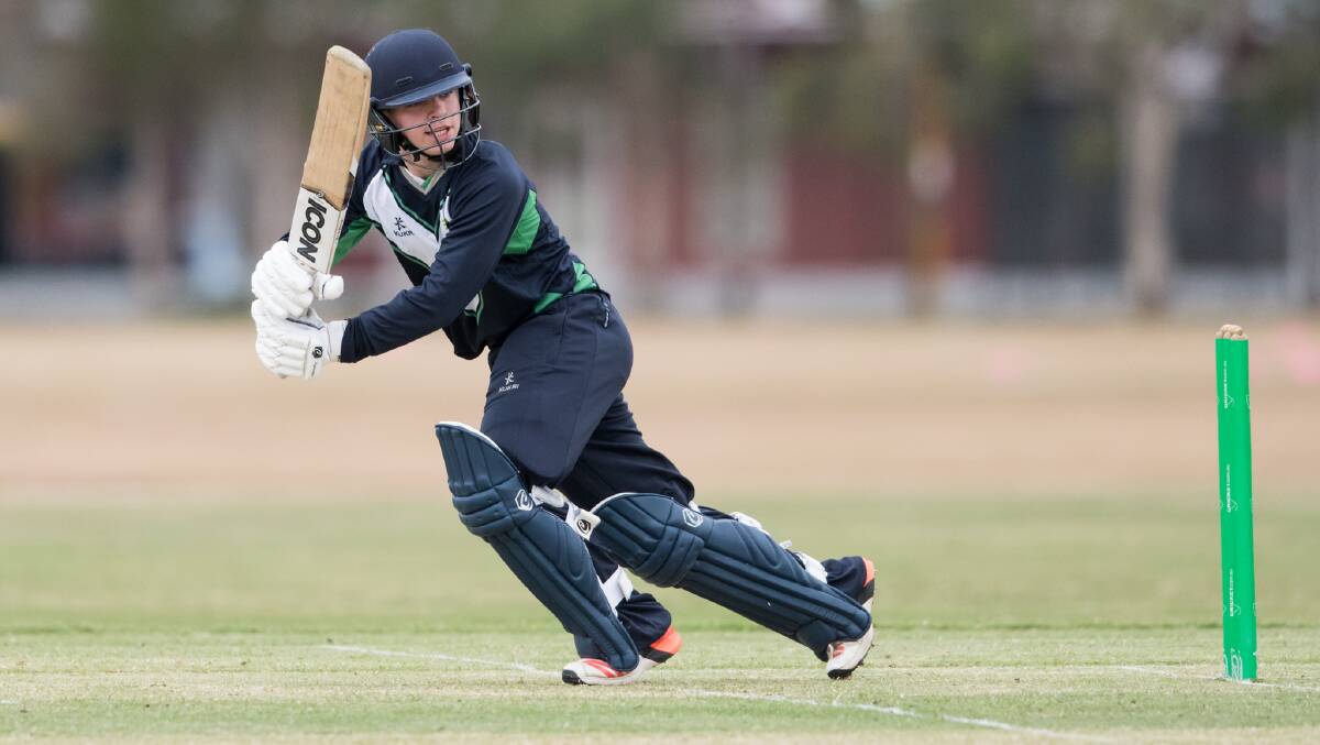 LEARNING CURVE: Woodford export and Geelong cricketer Tommy Jackson in action for Victoria at the Under 17 National Championships. Picture: Cricket Australia