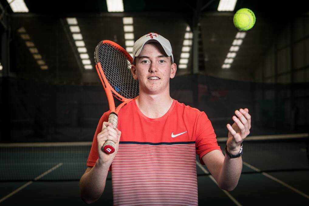 PURPLE PATCH: Warrnambool-based tennis player Patrick Drake has won two Victorian tournaments in a month. Picture: Christine Ansorge