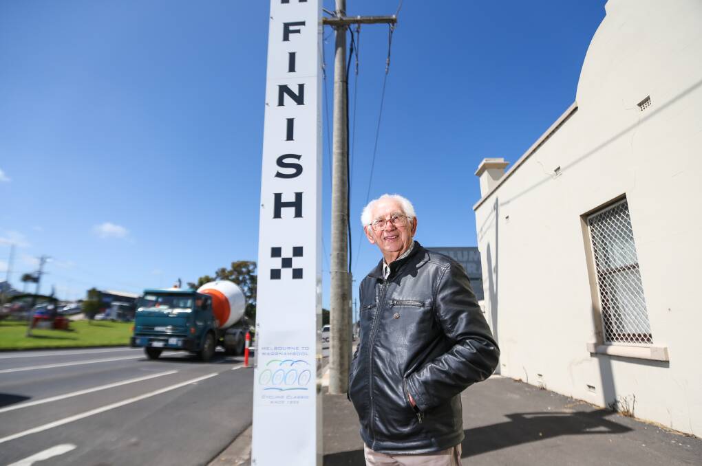 On track: Gus Hyland has been watching and involved with the Melbourne to Warrnambool Cycling Classic since 1937. Picture: Morgan Hancock