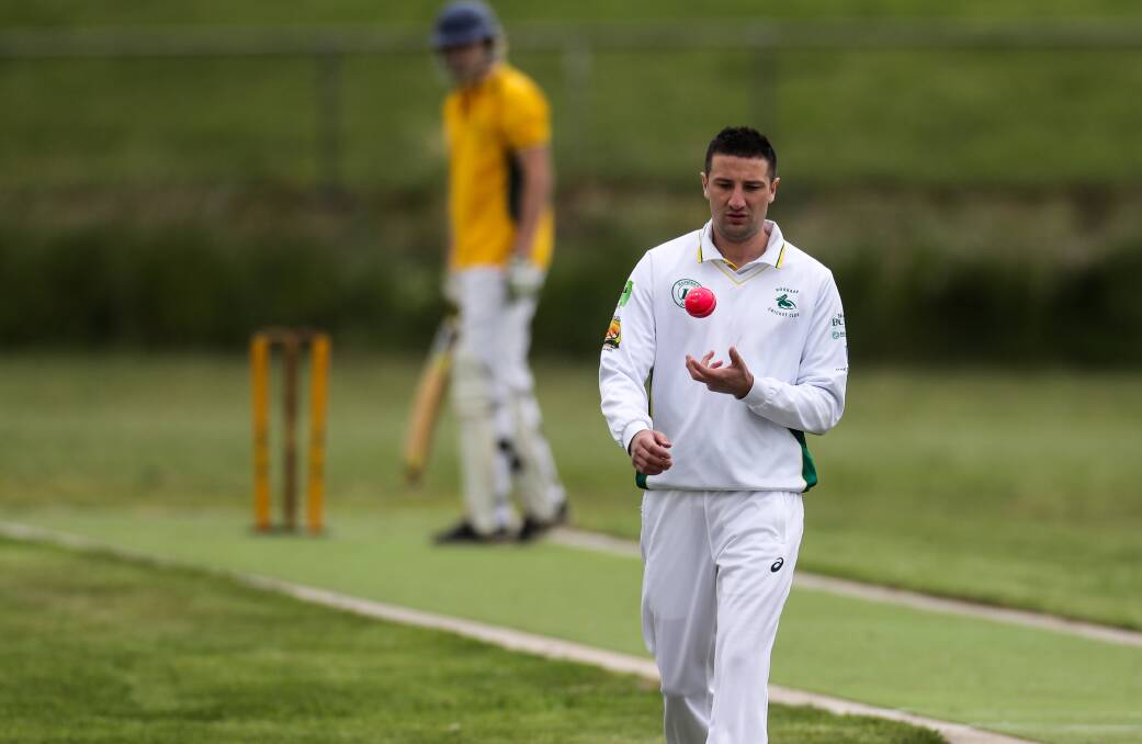 HOWZAT: Bookaar bowler Fraser Lucas took seven wickets, including a hat-trick, against Camperdown on Saturday. Picture: Rob Gunstone