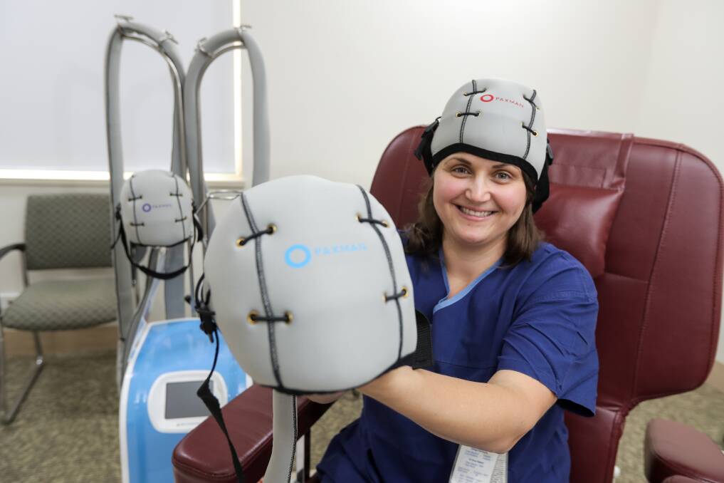 Cool: St John of God oncology nurse unit manager Laura Levett said the hospital's latest equipment would help ease some patients' greatest fears. Picture: Rob Gunstone