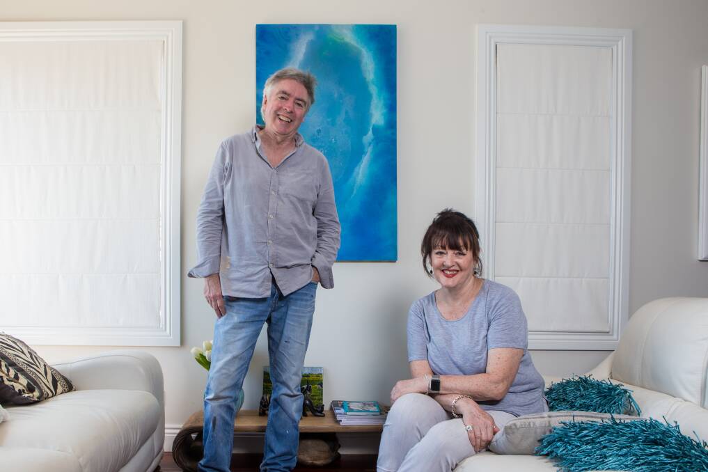 Spreading their wings: Experienced Warrnambool artists Barry Tate and Liza McCosh are extending their talents more than 300kms from home with exhibitions in Melbourne this month. Picture: Christine Ansorge