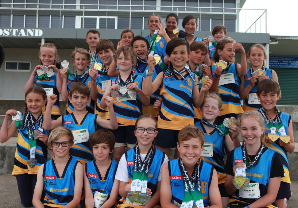 On your marks: Warrnambool Little Athletics Club members are pumped for the state relay championships at Albert Park, Melbourne this weekend.