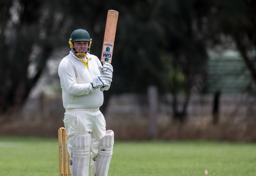 POSITIVE INTENT: Woolsthorpe batsman Stephen Blacker hopes his side can start strongly with both bat and ball against Panmure. Picture: Christine Ansorge