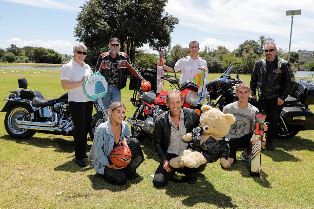 READY TO ROLL: Karina Wood, Korrina Warnecke, Graham Gill, Trevor Warnecke, Peter Downs, Brad Warnecke and Peter Derering are looking forward to the Warrnambool Motorcycle Toy Run this weekend. Picture: Rob Gunstone