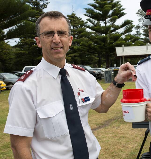 Give: Major Peter Wood from the Warrnambool Salvation Army said the group was happy to pass on donations families in need following weekend fires across the south-west. 