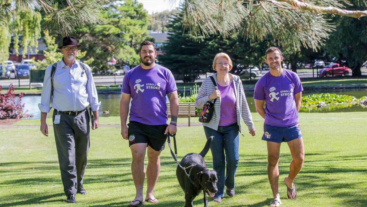 UNITED: Patrick Groot, Sam Tee, Jenny Pearce and Matt Rothwell caught up at the Warrnambool Botanic Gardens on Tuesday. Picture: Christine Ansorge