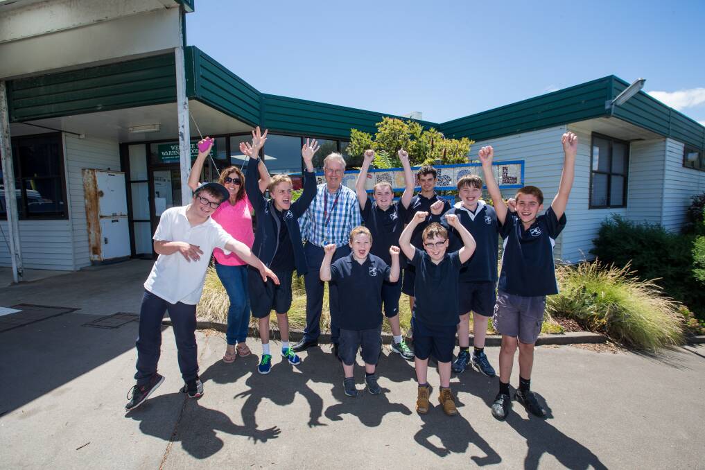 Staff, parents and students at Warrnambool Special Development School are excited about the announcement of government funding on Thursday to build a new school. Picture: Christine Ansorge