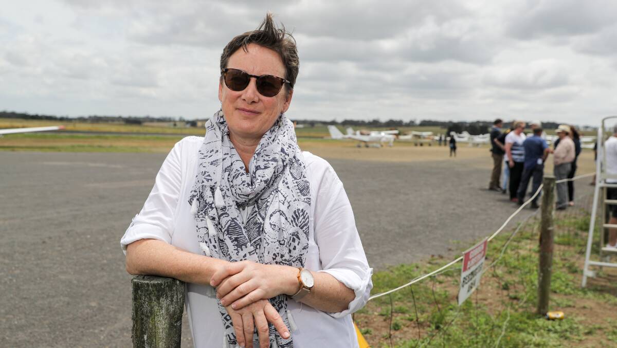 Indebted: Belinda Steel knows the value of Cobden airstrip after an air ambulance landed there to rush her daughter to the Royal Children's Hospital.
