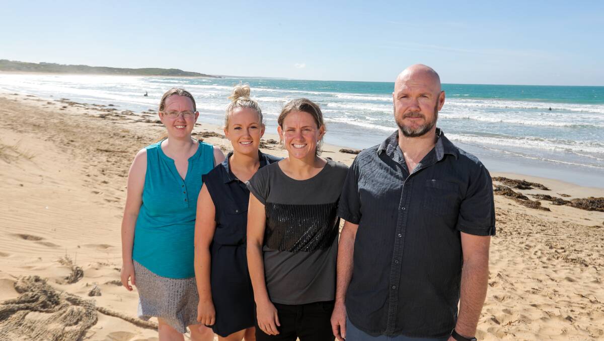 SUMMER TRADITION: Siblings Annalee Coomber, Ebony, Natalie and Ben Wood are all looking forward to carrying on their father's legacy at the Surf 'T' Surf. Picture: Rob Gunstone