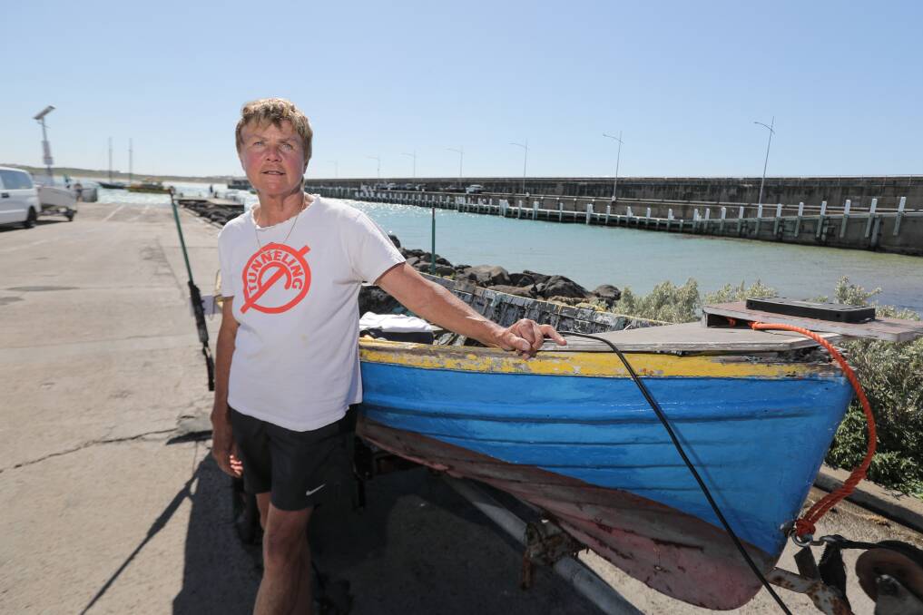 DISAPPOINTING: Warrnambool rower Tammy Good is sick of launching her boat every morning. She can't leave it moored at the breakwater as kids have sunk it in the past. Picture: Rob Gunstone    