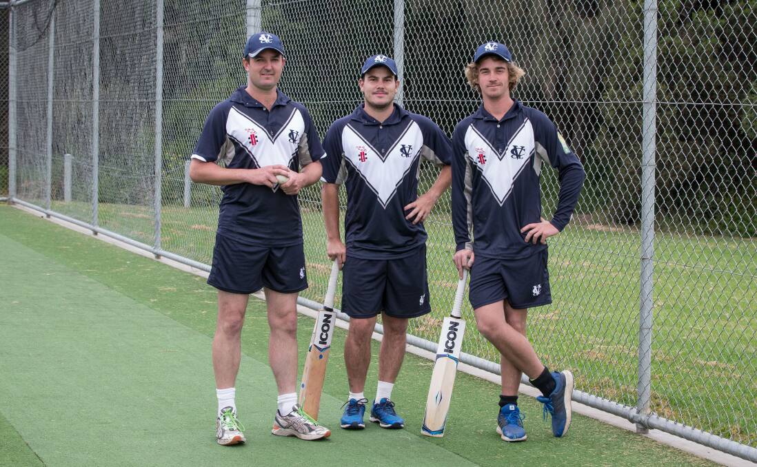 Ben Boyd, Nathan Murphy and Cam Williams will all represent Vic Country at the Australian County Cricket Championships. Picture: Christine Ansorge