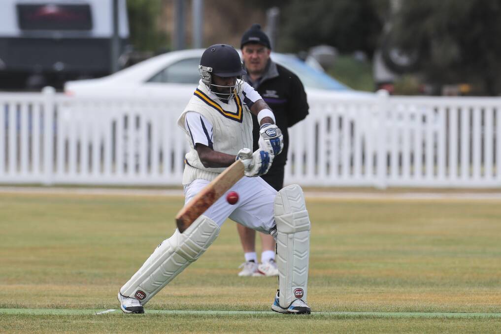 HITTING RUNS AND THE BOOKS: Mailors Flat batter Shanaka Perumpuli has been balancing his time between a Diploma of Hospitality in Melbourne and cricket with the Jets. Picture: Rob Gunstone