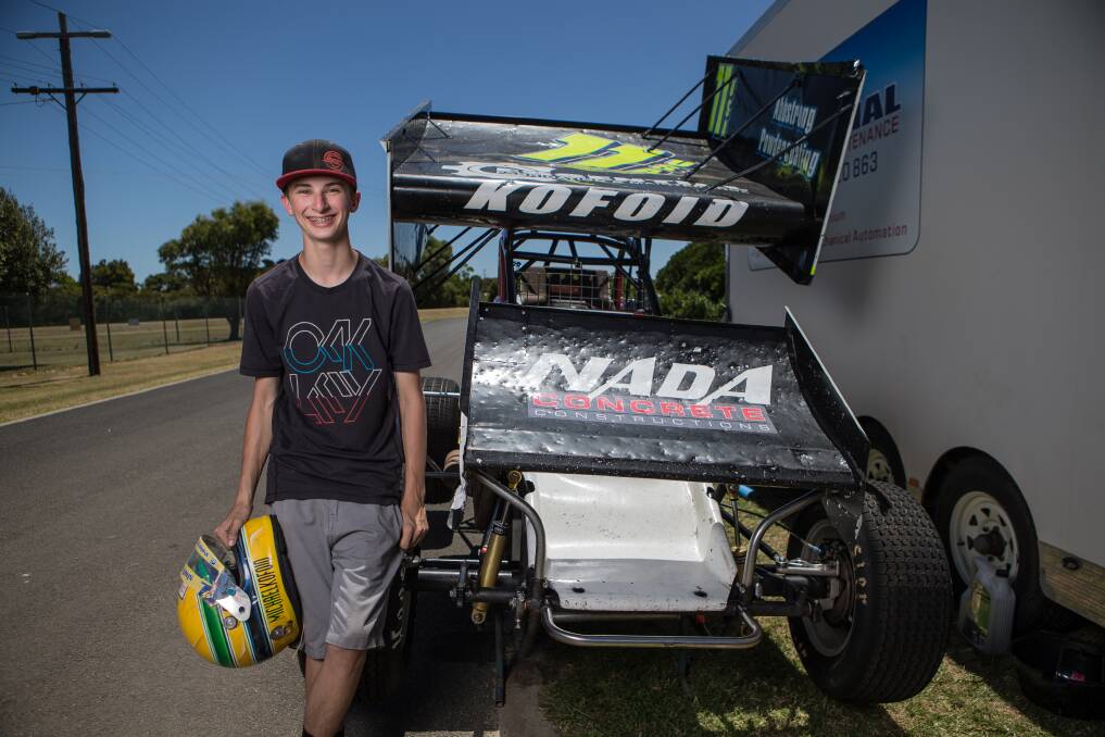 SWEET 16: American teenager Michael 'Buddy' Kofoid can race sprintcars but is yet to get his road licence. Picture: Christine Ansorge