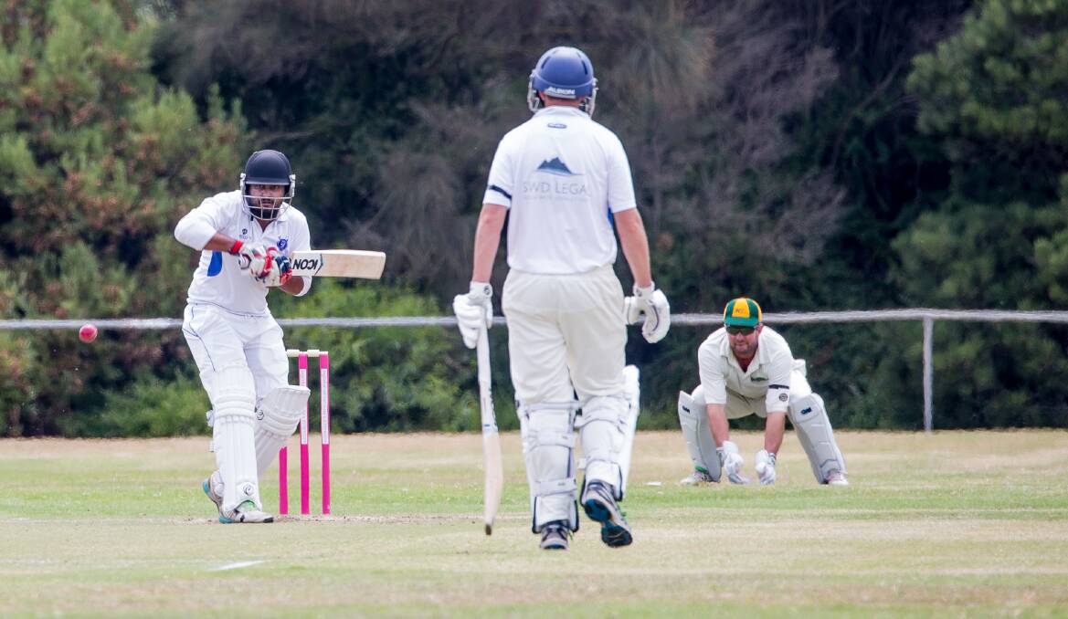 TOP-ORDER KNOCK: Russells Creek's Rukshan Weerasinghe scored 57 batting at number two against Woodford on Saturday. The two teams are jostling for positions in the top four. Picture: Christine Ansorge