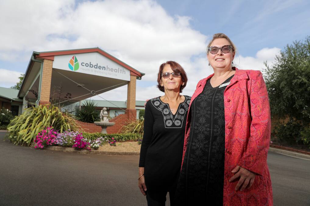 Grateful: CobdenHealth CEO Leonie Rooney (pictured right) is thankful to both her staff and staff at Warrnambool's South West Healthcare for their assistance during the weekend fires.