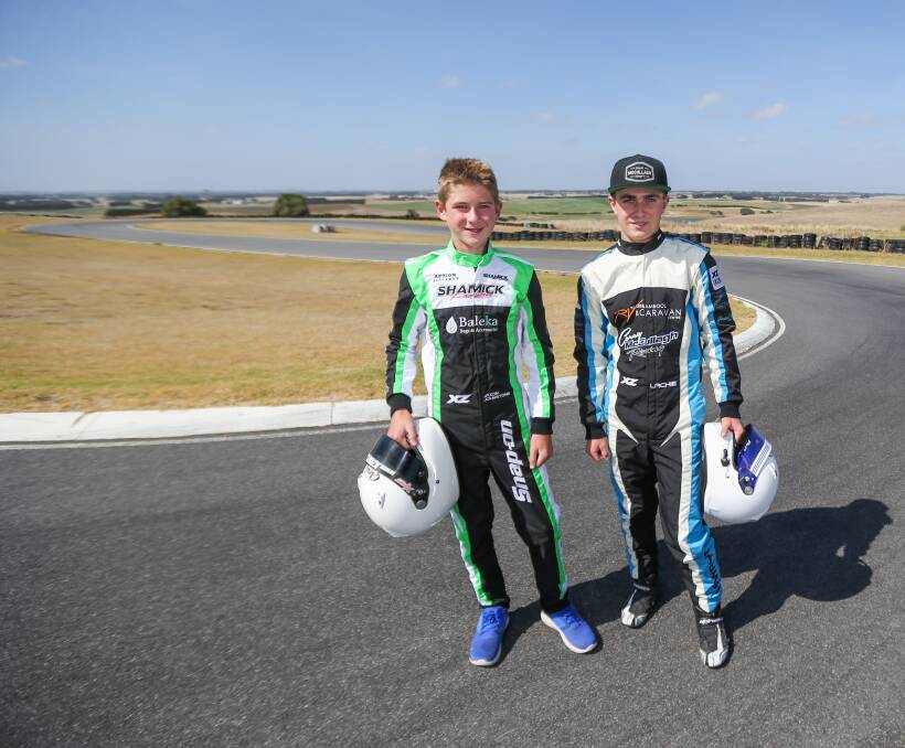 SUITED UP: Jaxon Johnstone and Lachie Swayn are raring to tackle the opening round of the Vcitorian Country Series. Picture: Morgan Hancock